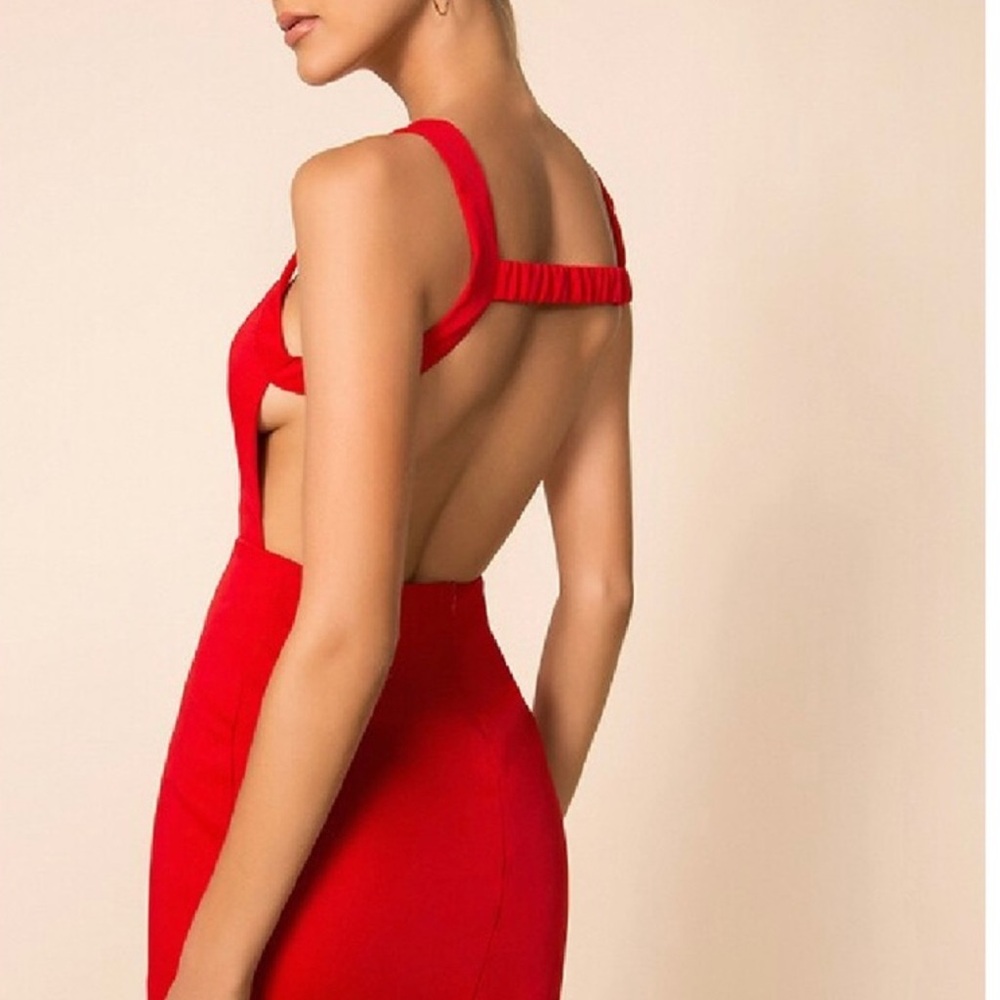 Superdown Red Halter Bodycon Dress